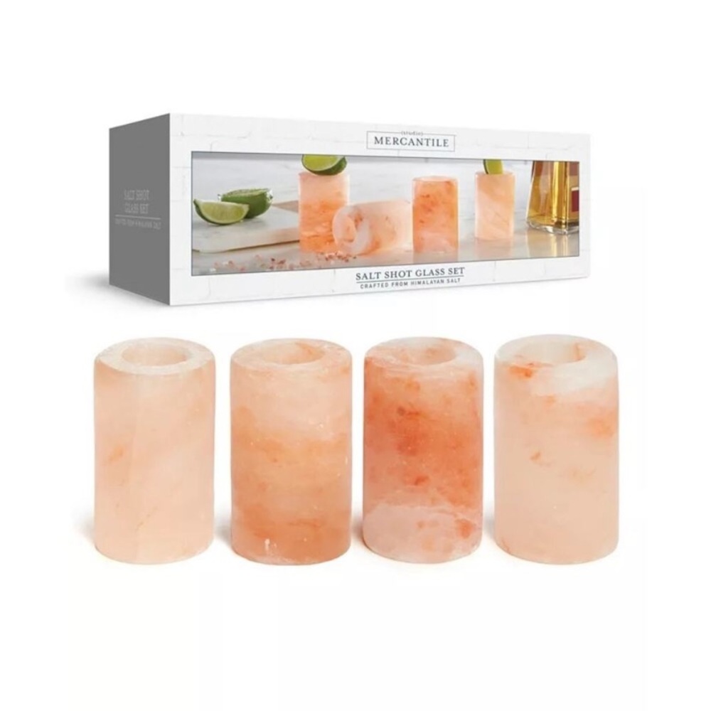 Studio Mercantile Himalayan Salt Shot Glasses, Set of 4, NIP